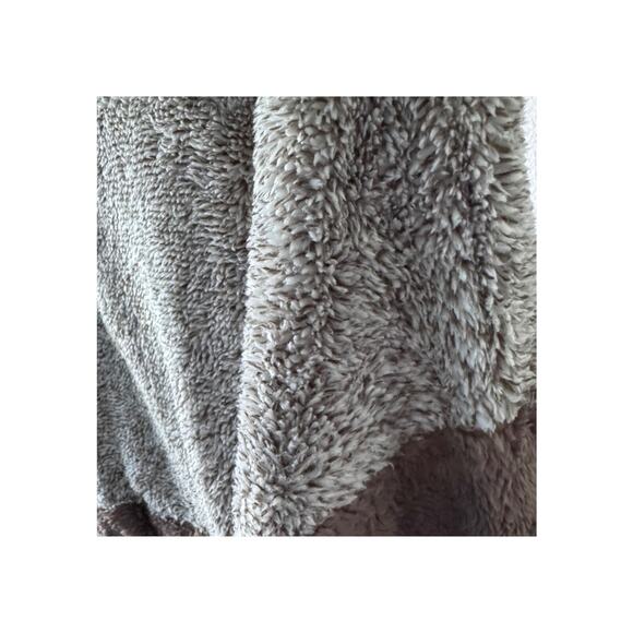 Brown/Off White Soft Fleece Quarter-Zip Pullover | NWT Size S - Picture 4 of 7